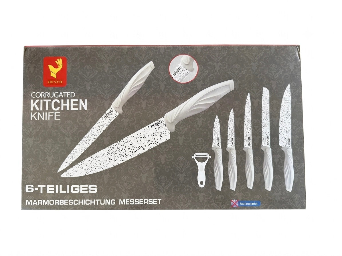 6-Teiliges Messer-Set in Weiß