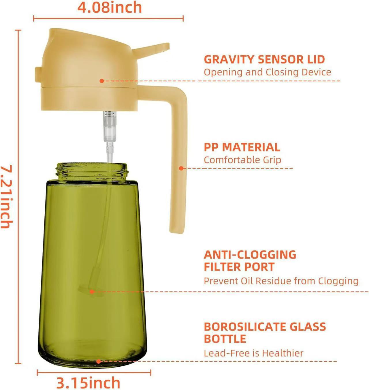 Ölsprühflasche aus Glas 300ml