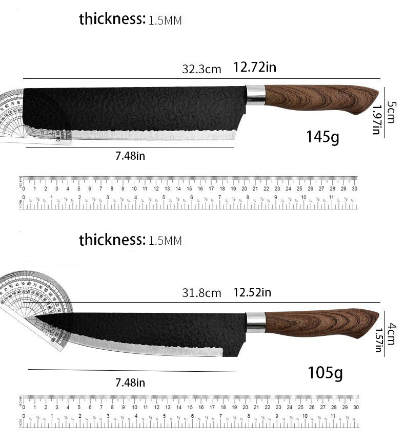 6-Teiliges Kochmesser-Set mit Holzoptikgriff