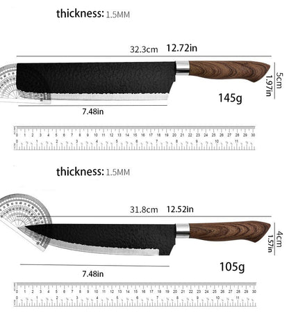 6-Teiliges Kochmesser-Set mit Holzoptikgriff