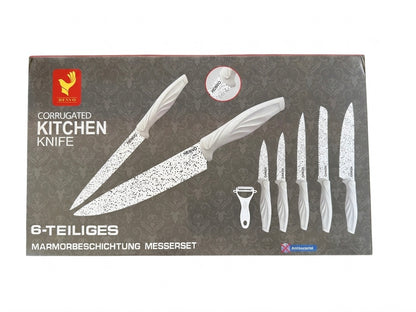 6-Teiliges Messer-Set in Weiß